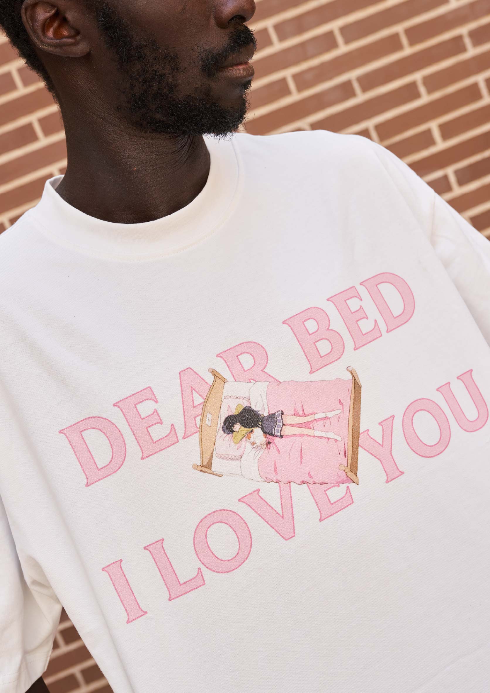 "Dear Bed" Cropped Loose Tee