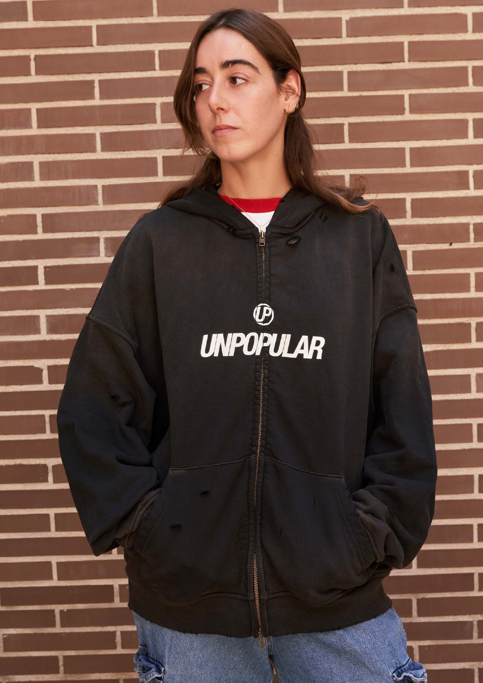 "Family" Unisex Washed Zip-Up Hoodie