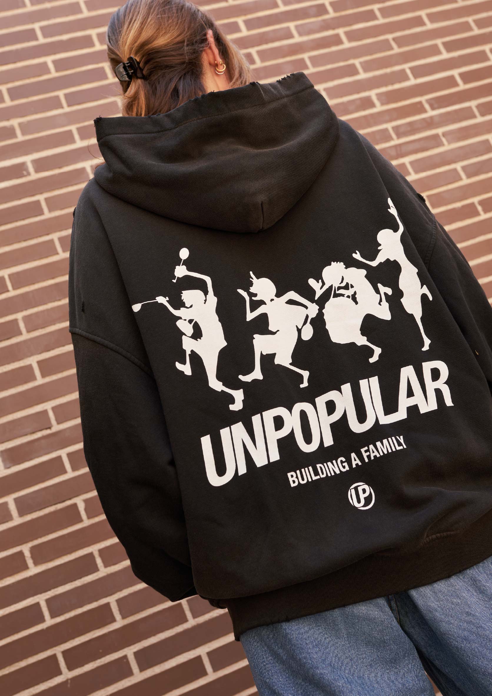 "Family" Unisex Washed Zip-Up Hoodie