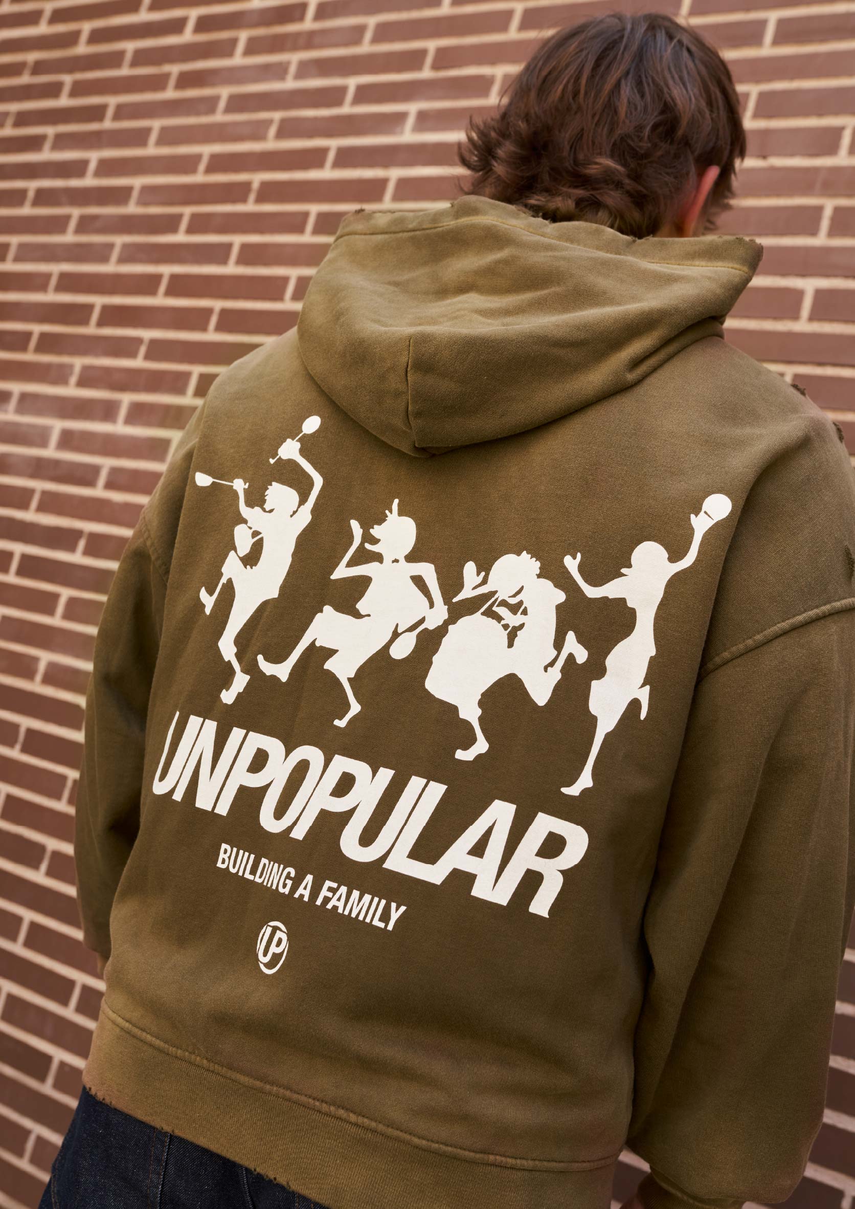 "Family" Unisex Washed Zip-Up Hoodie