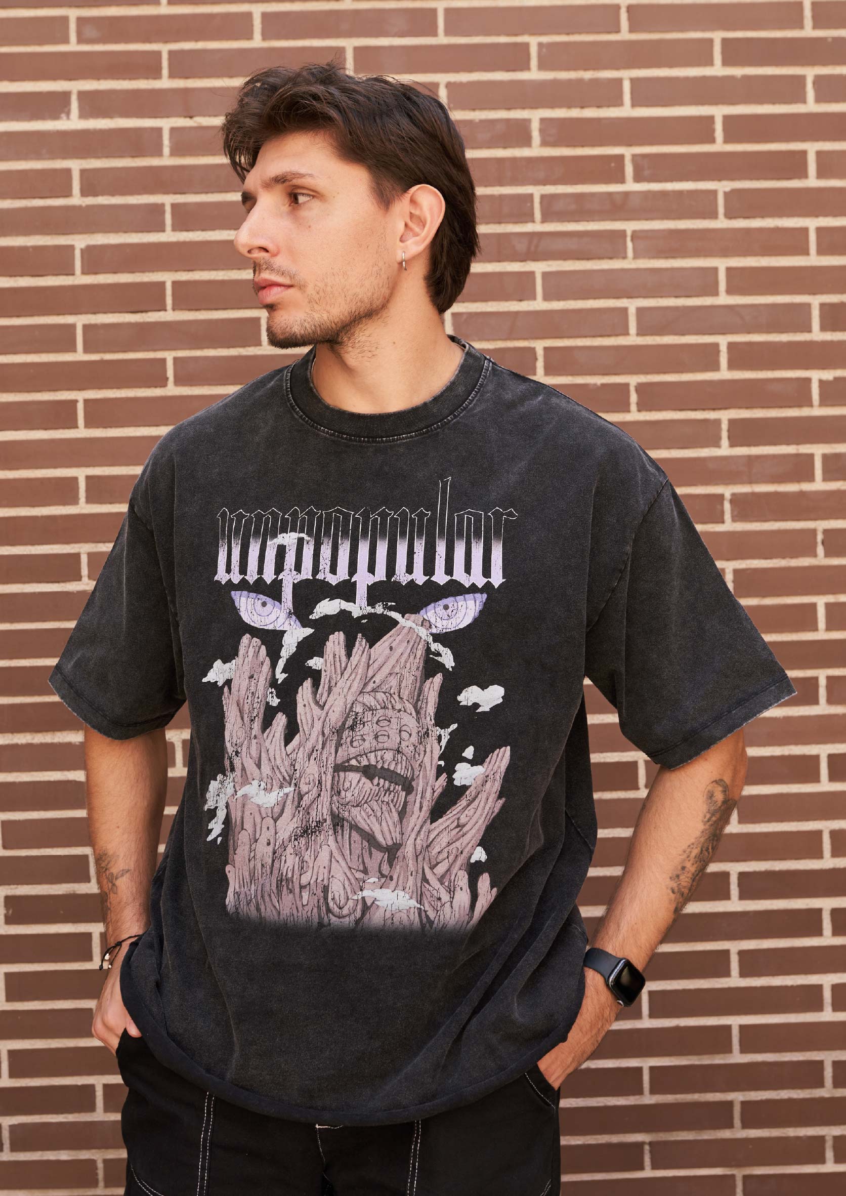 "Gedō" Washed Oversized Tee
