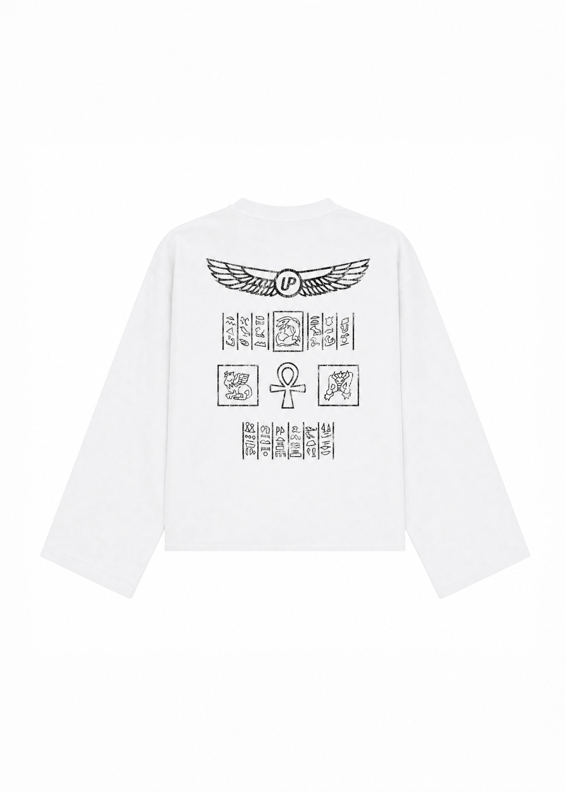 "Egyptian Gods" Cropped Long-Sleeve