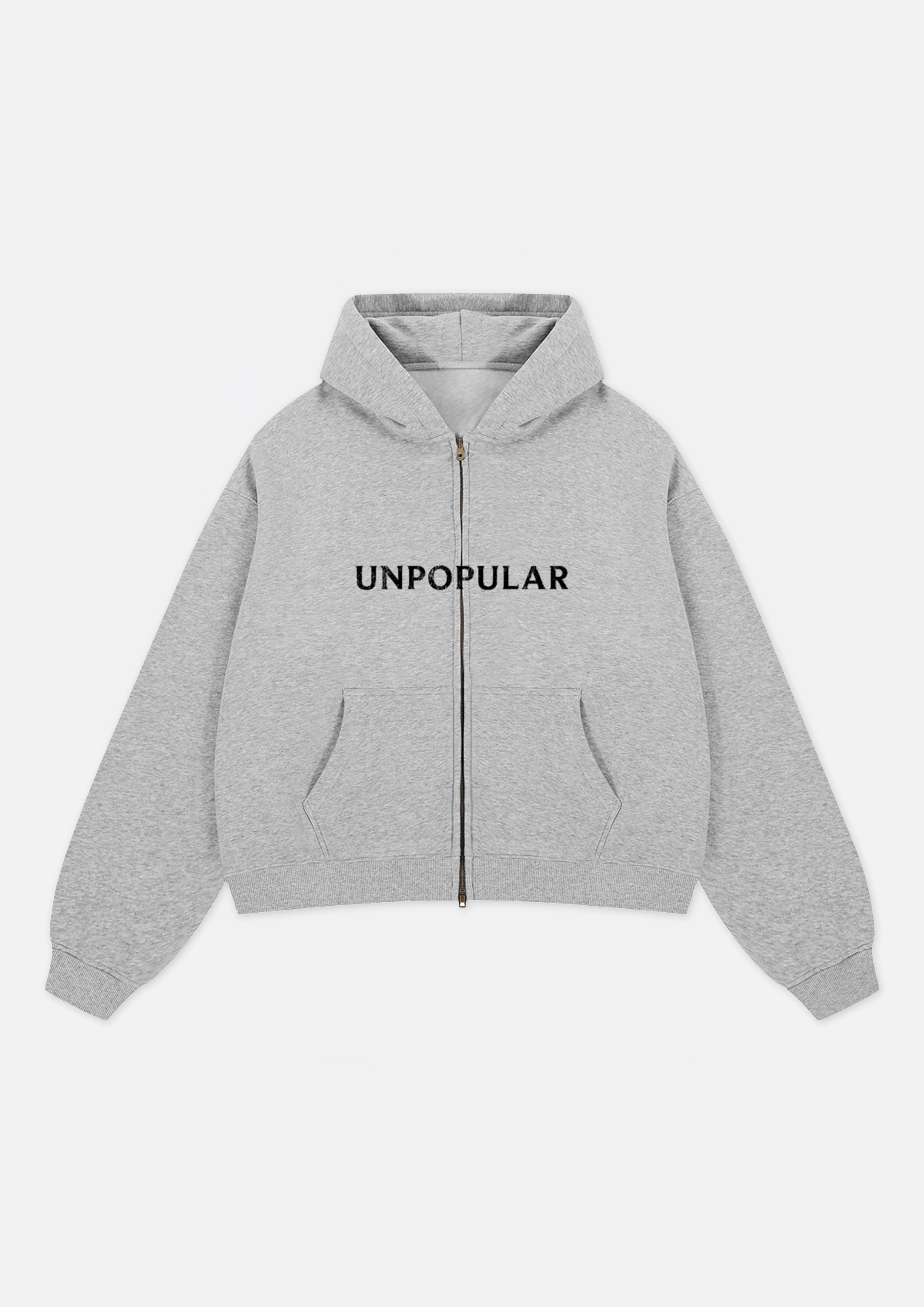 "Titan" Cropped Fleece Zip-up Hoodie