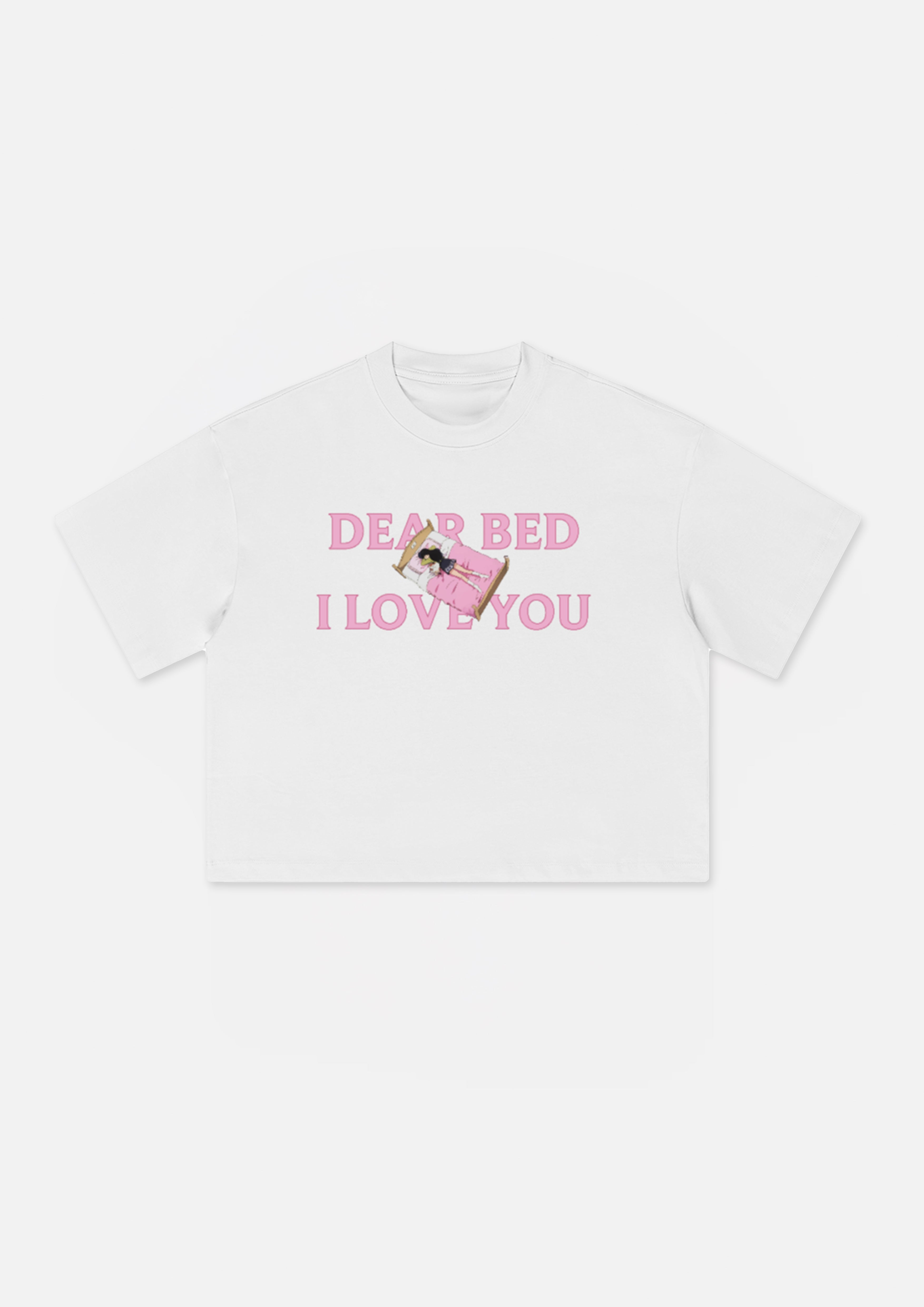 "Dear Bed" Cropped Loose Tee